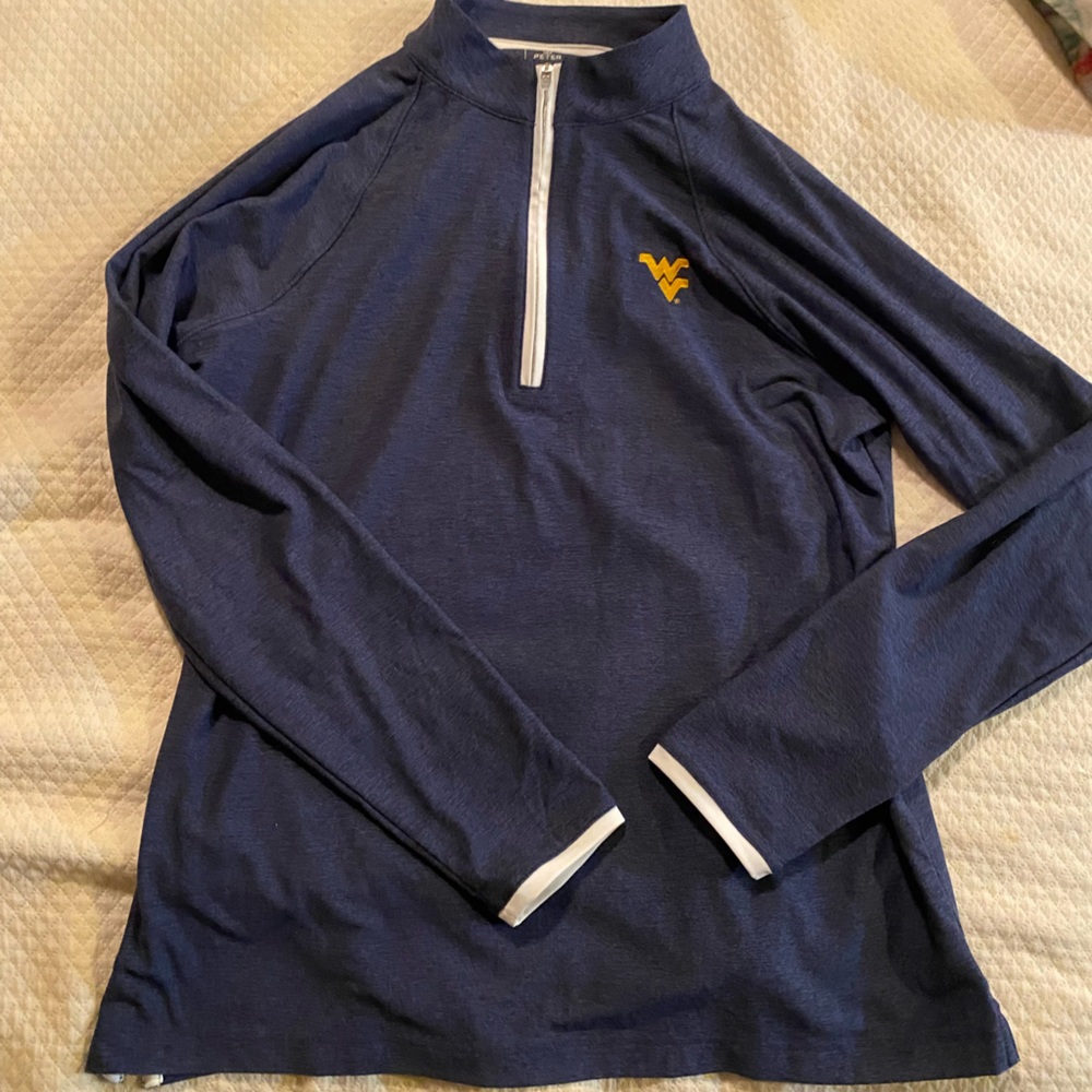 WVU Women’s Peter Millar quarter zip (never worn)
